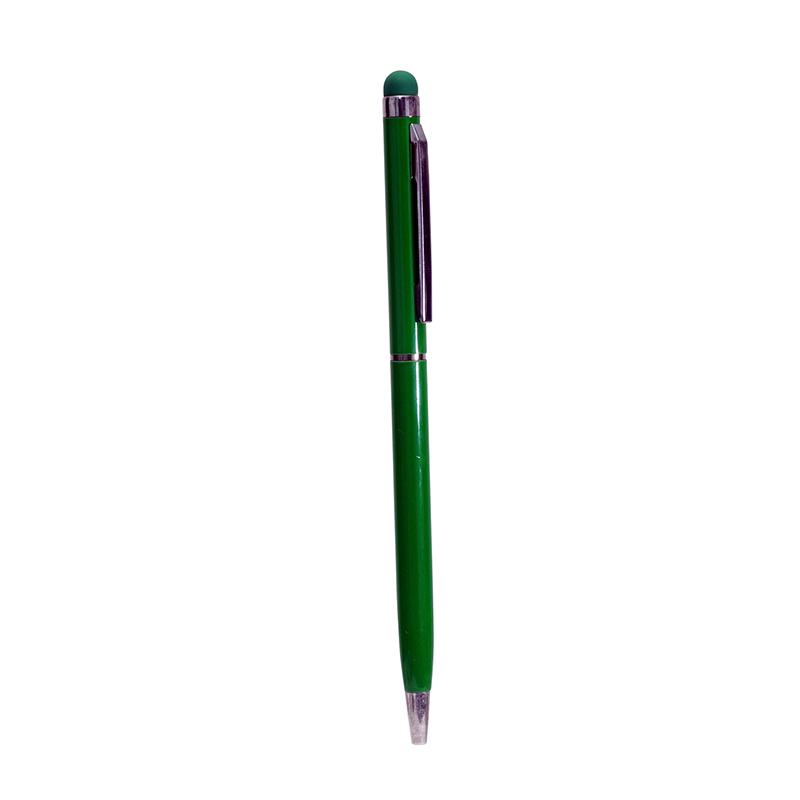 Metal Slim Pen - Green Color With Sliver Plated Clip & Tip